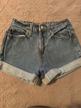 wild fable Rolled Cuff High-Rise Denim Shorts - Blue